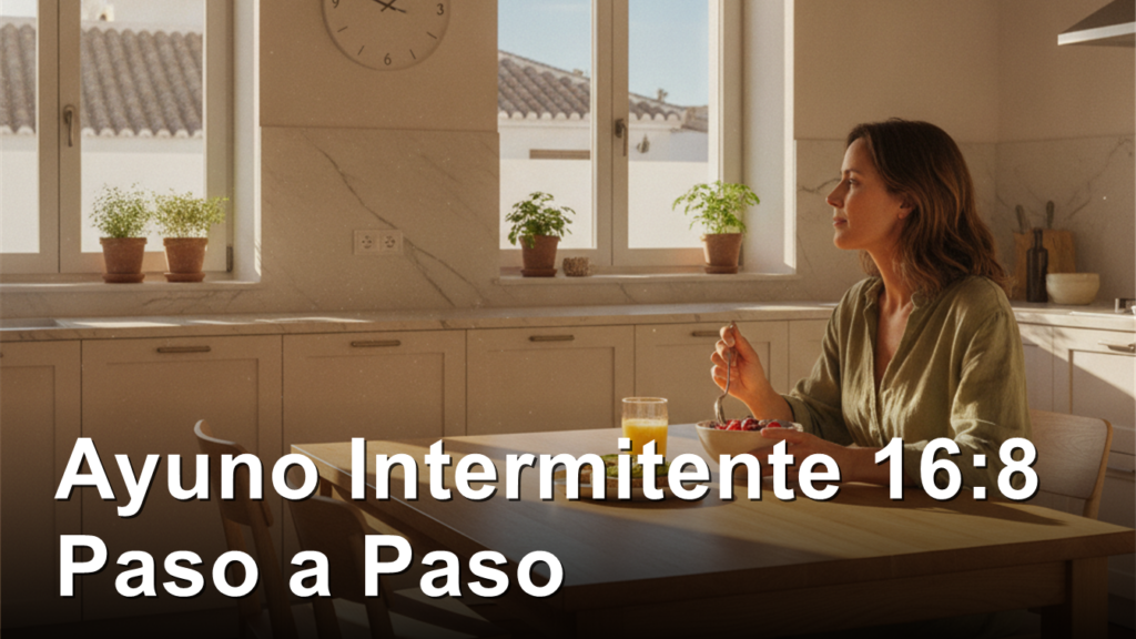 Intermittent fasting 16 8 healthy meal kitchen Spain