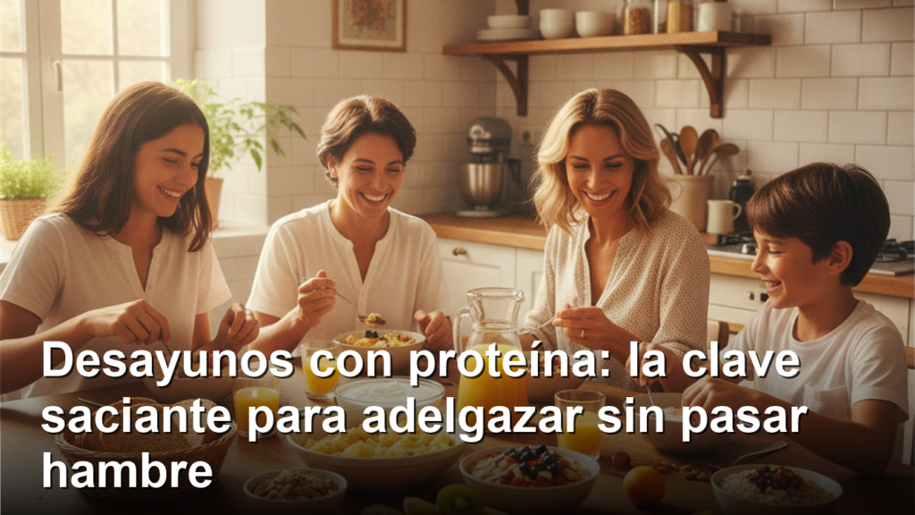 Desayuno saludable con proteina en familia