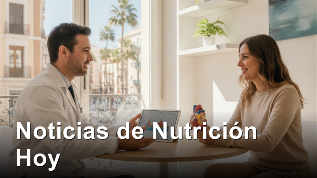 Doctor talking with patient about heart health and weight management in a modern clinic
