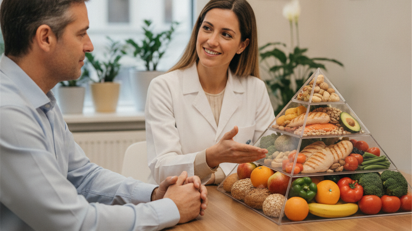 nutricionista piramide alimentaria 2026 dieta saludable