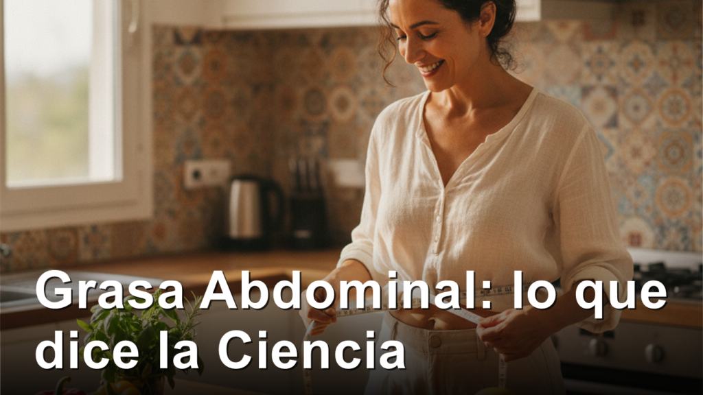 Mujer midiendo cintura con cinta metrica grasa abdominal visceral
