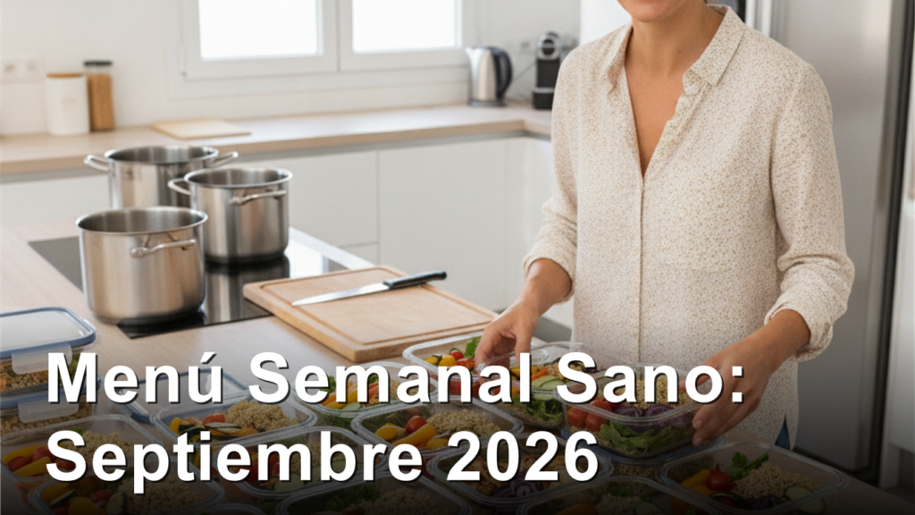 menu semanal saludable adelgazar septiembre 2026 batch cooking