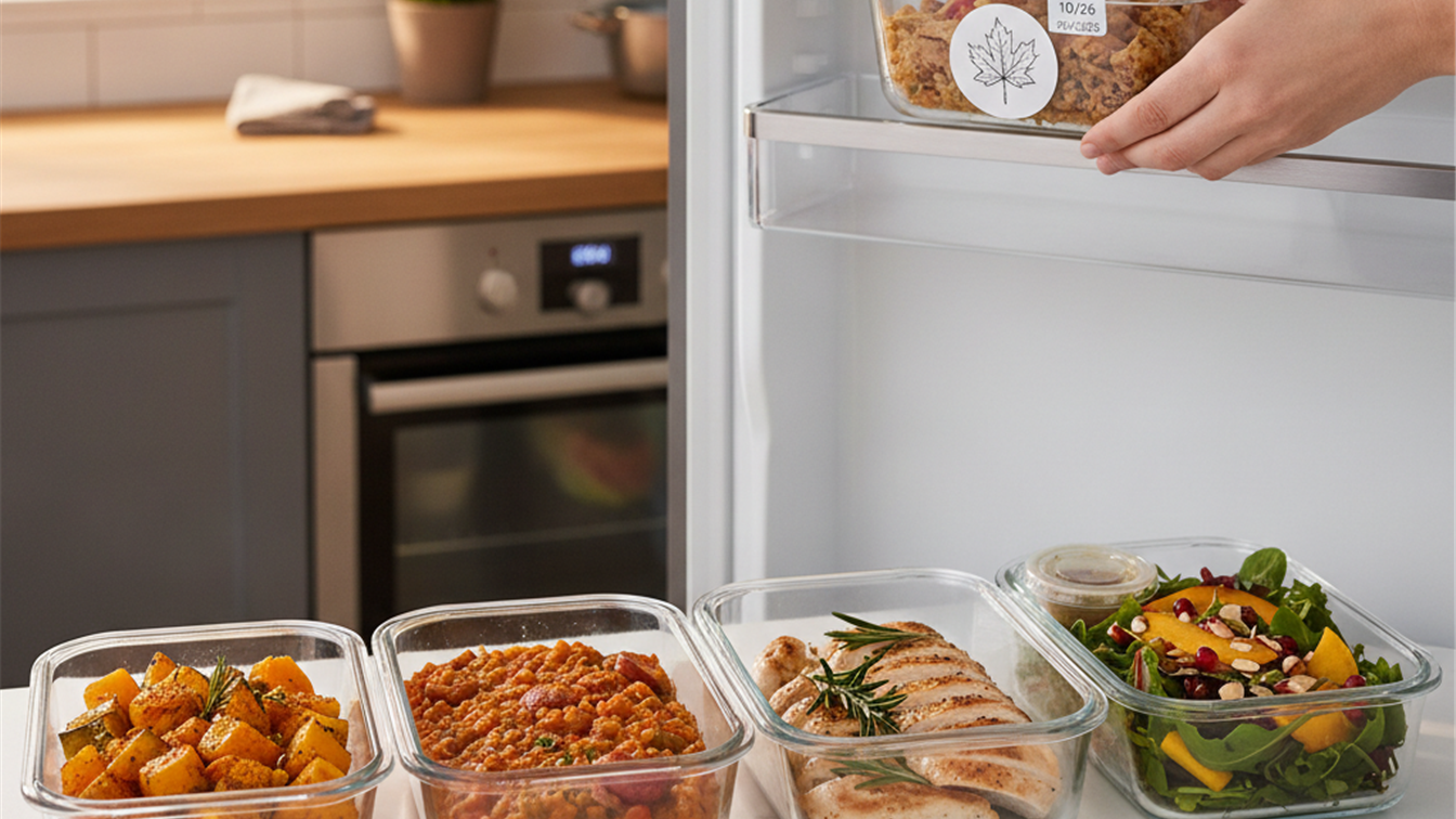 Tuppers de cristal con comida saludable batch cooking menu semanal otoño adelgazar