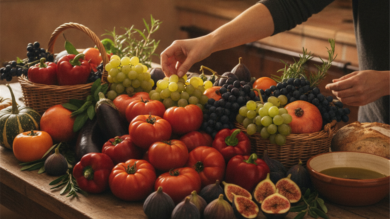 Verduras y frutas de temporada septiembre dieta mediterránea saludable